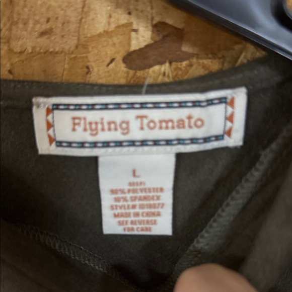 Flying Tomato Dark Green Tunic Top - Picture 2 of 2